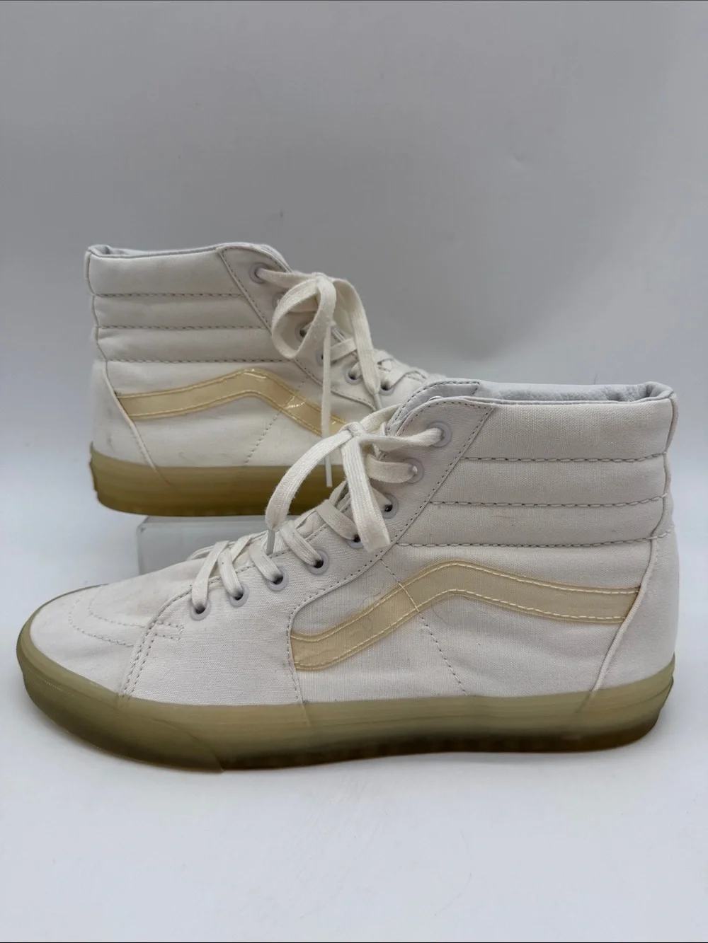 Vans Sk8-Hi Off The Wall Classic Skate 500714 Shoes White Cream Men's Size 11.0